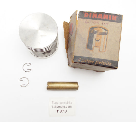 NOS DINAMIN PISTON + PIN + CLIPS D. 54 mm GILERA 125 cc - MotoRaider
