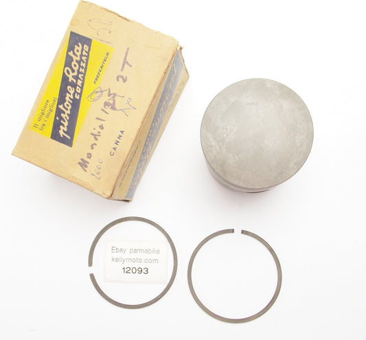 NOS ROTA PISTON + RINGS + PIN DIAMETER 57.8 MONDIAL 125 cc 2-STROKE MOTOR ENGINE - MotoRaider