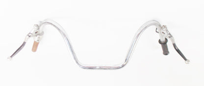 CHROME STEEL HANDLEBAR BRAKE CLUTCH LEVER THROTTLE CUSTOM TOURING W=27.5" D=7/8" - MotoRaider