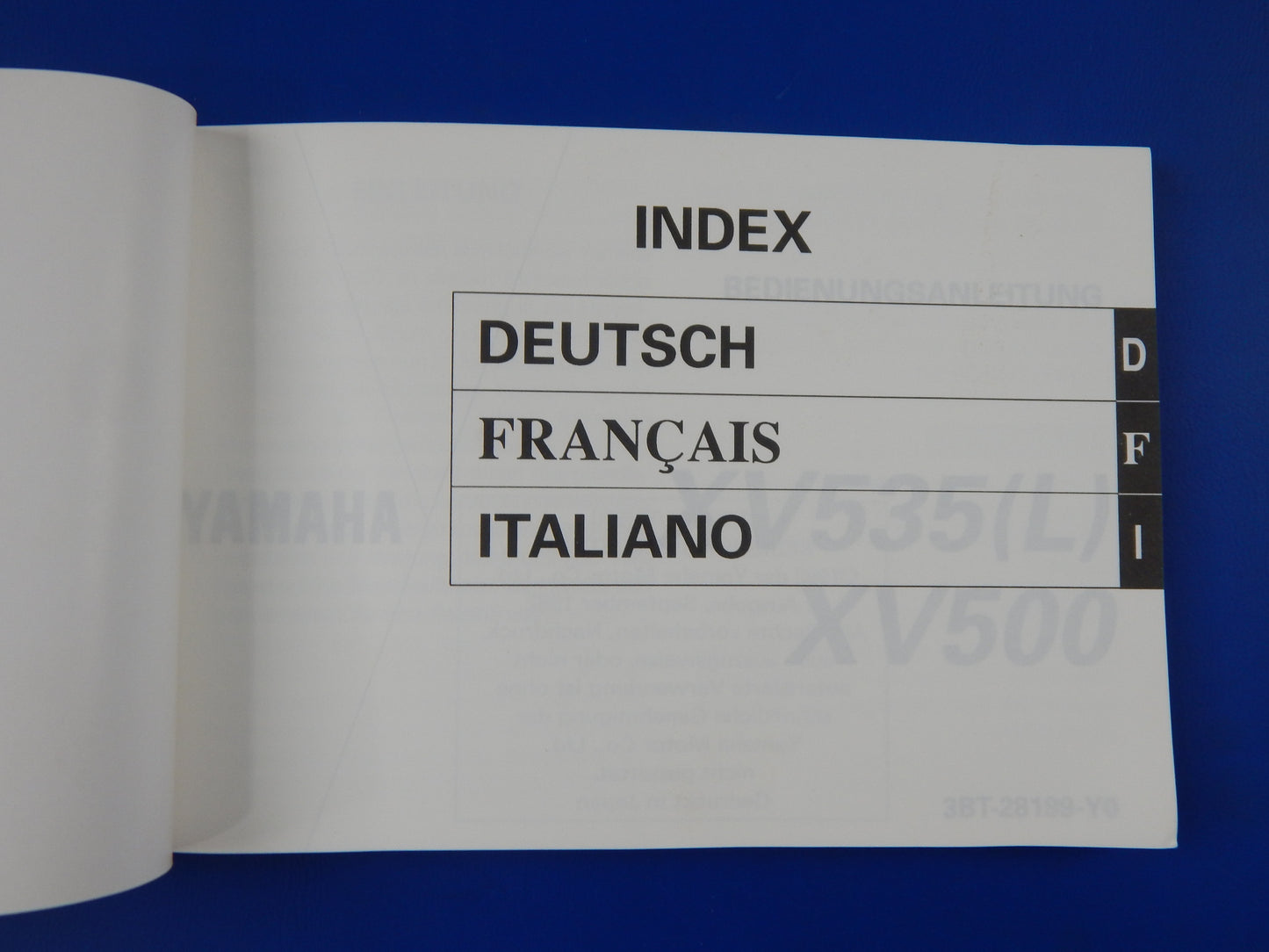 1992 YAMAHA XV500 XV535(L) USER OWNER MANUAL BOOK 3BT-28199-Y0 MULTI LANGUAGE - MotoRaider