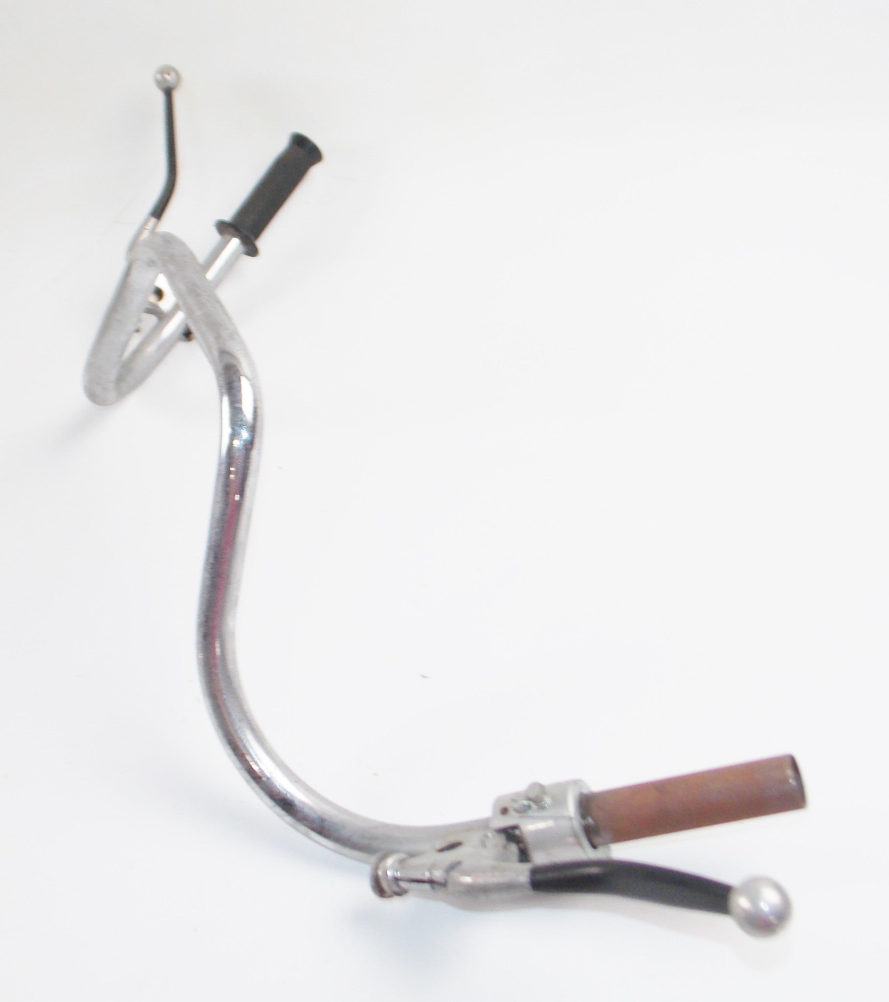 CHROME STEEL HANDLEBAR BRAKE CLUTCH LEVER THROTTLE CUSTOM TOURING W=27.5" D=7/8" - MotoRaider
