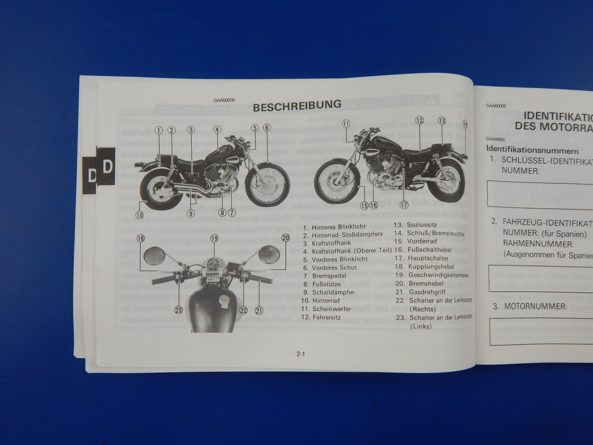 1992 YAMAHA XV500 XV535(L) USER OWNER MANUAL BOOK 3BT-28199-Y0 MULTI LANGUAGE - MotoRaider