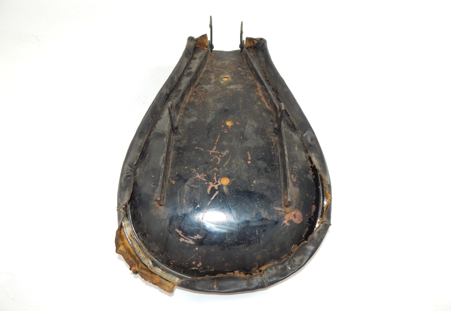 1970's MOTORCYCLE SADDLE SEAT BLACK L=18" W=10" DUCATI MORINI BETA VINTAGE ITALY - MotoRaider