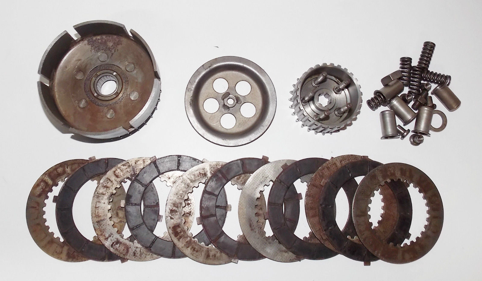 1971 Ossa Pioneer ENGINE CLUTCH ASSEMBLY Disc Basket Spring Motorcross Enduro - MotoRaider