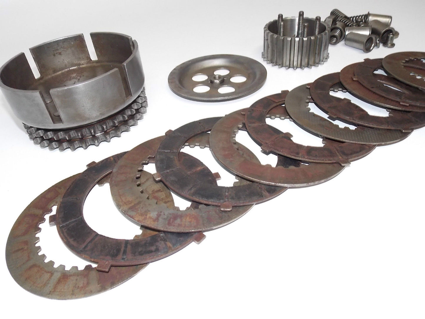 1971 Ossa Pioneer ENGINE CLUTCH ASSEMBLY Disc Basket Spring Motorcross Enduro - MotoRaider