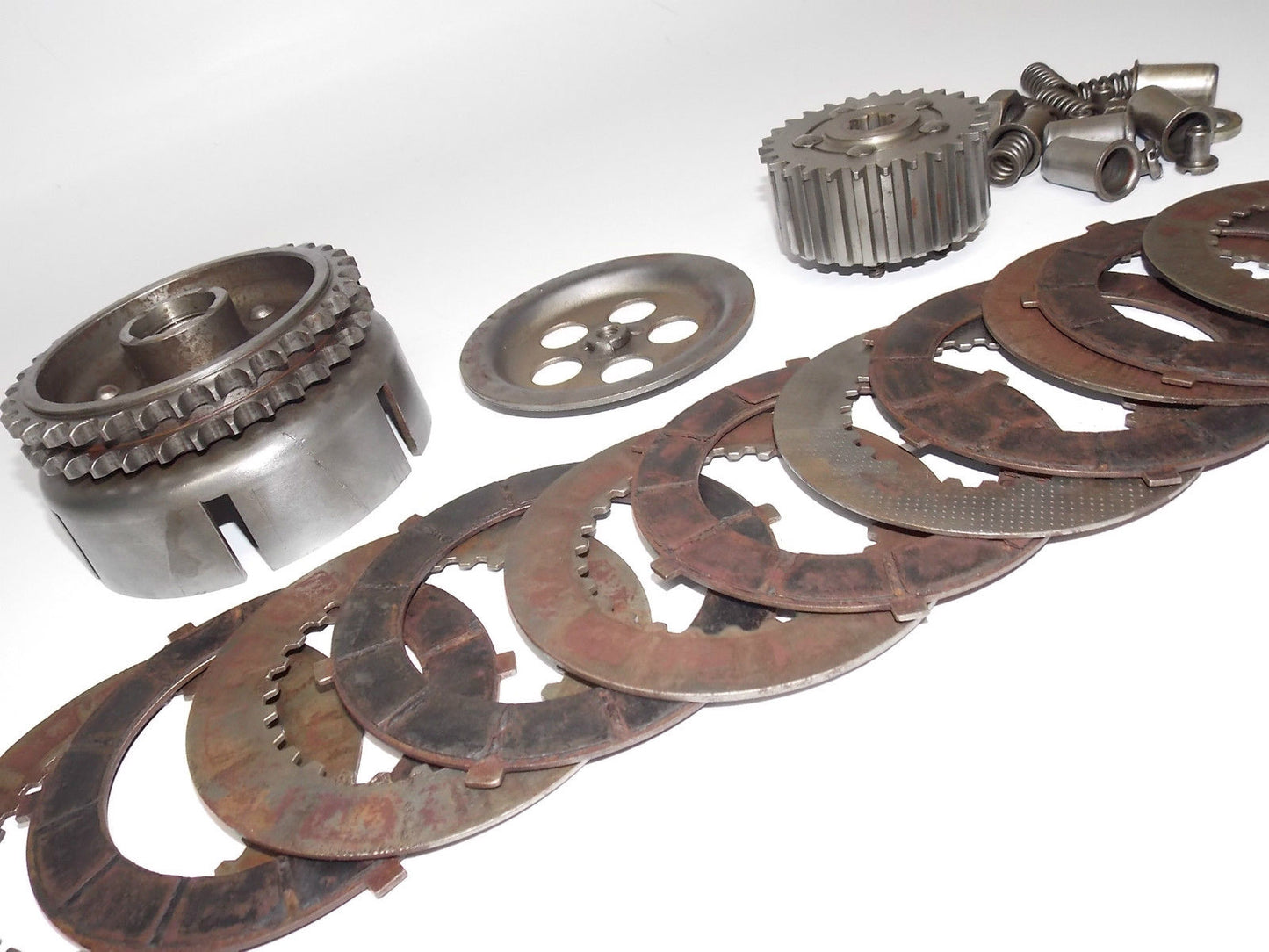 1971 Ossa Pioneer ENGINE CLUTCH ASSEMBLY Disc Basket Spring Motorcross Enduro - MotoRaider