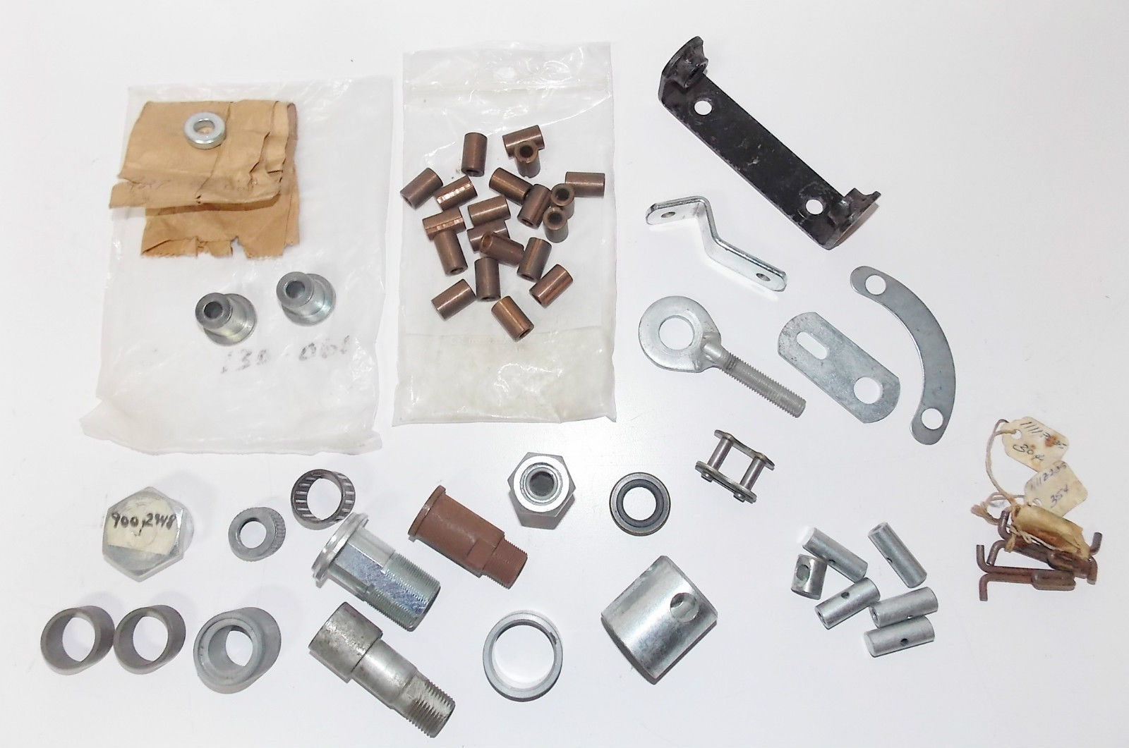 NOS Puch Allstate MIXED PARTS Spacer Bearing Nut Axle Adjustor Plate Mount Clip - MotoRaider