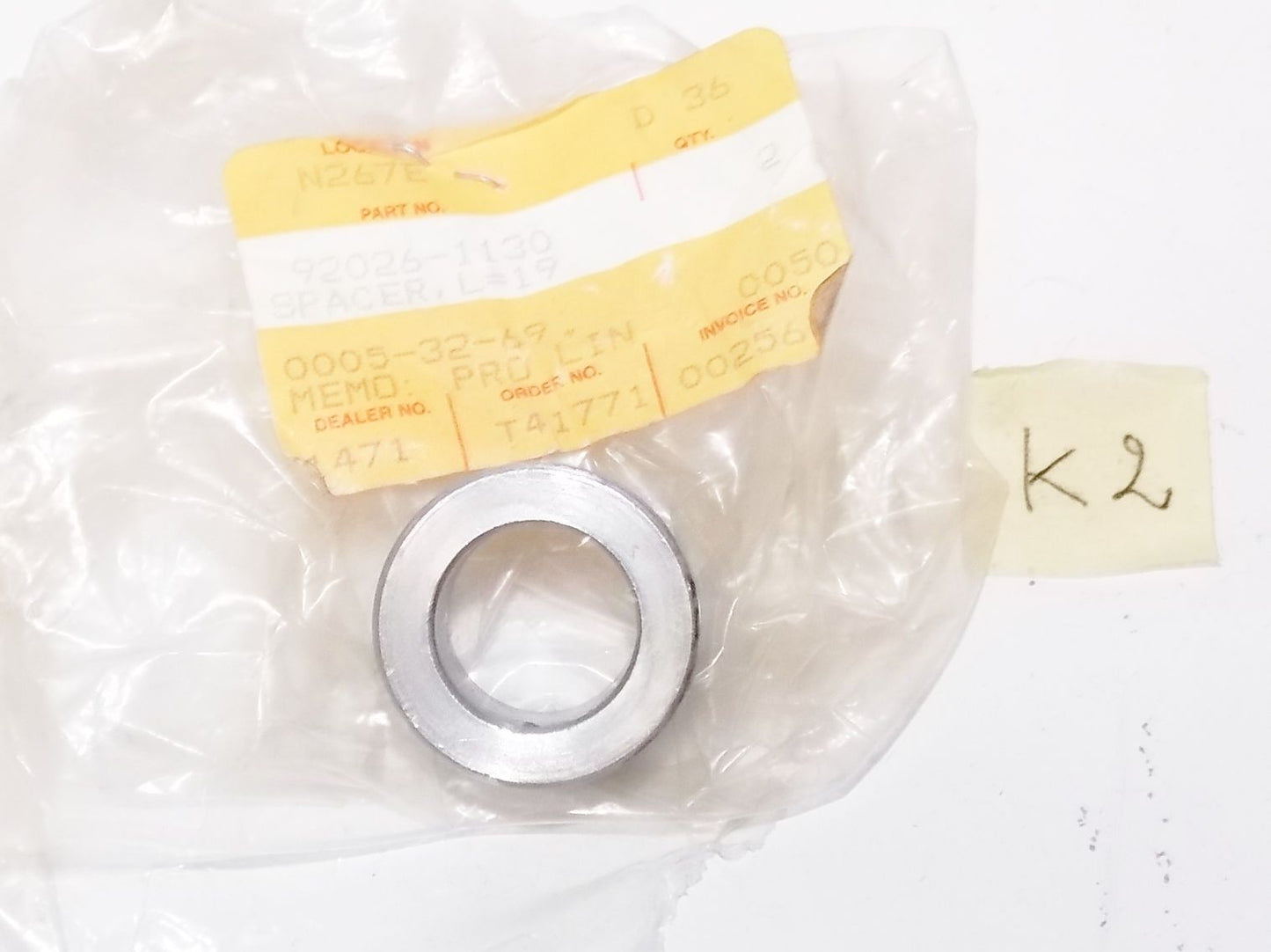 NOS OEM Kawasaki 1984 1985 1986 1987 1988 KLT110 KLF110 L=19 SPACER 92026-1130 - MotoRaider