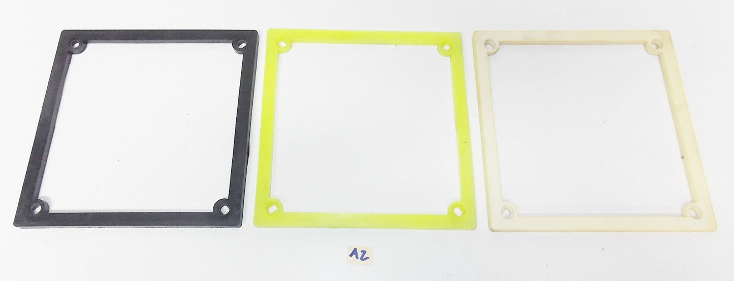3 VINTAGE LICENSE PLATE FRAME BAZEL 6.5"X6.5" (165X165MM) CAR SCOOTER MOTORCYCLE - MotoRaider