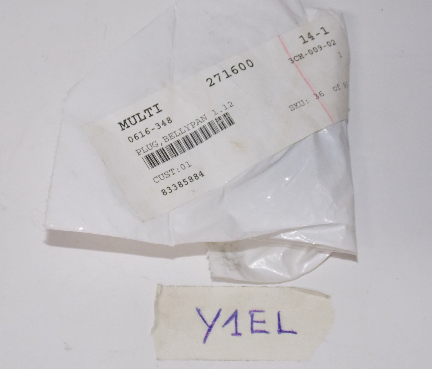NOS ARTIC CAT BELLYPAN PLUG 0616-348 SNOW MOBILE - MotoRaider