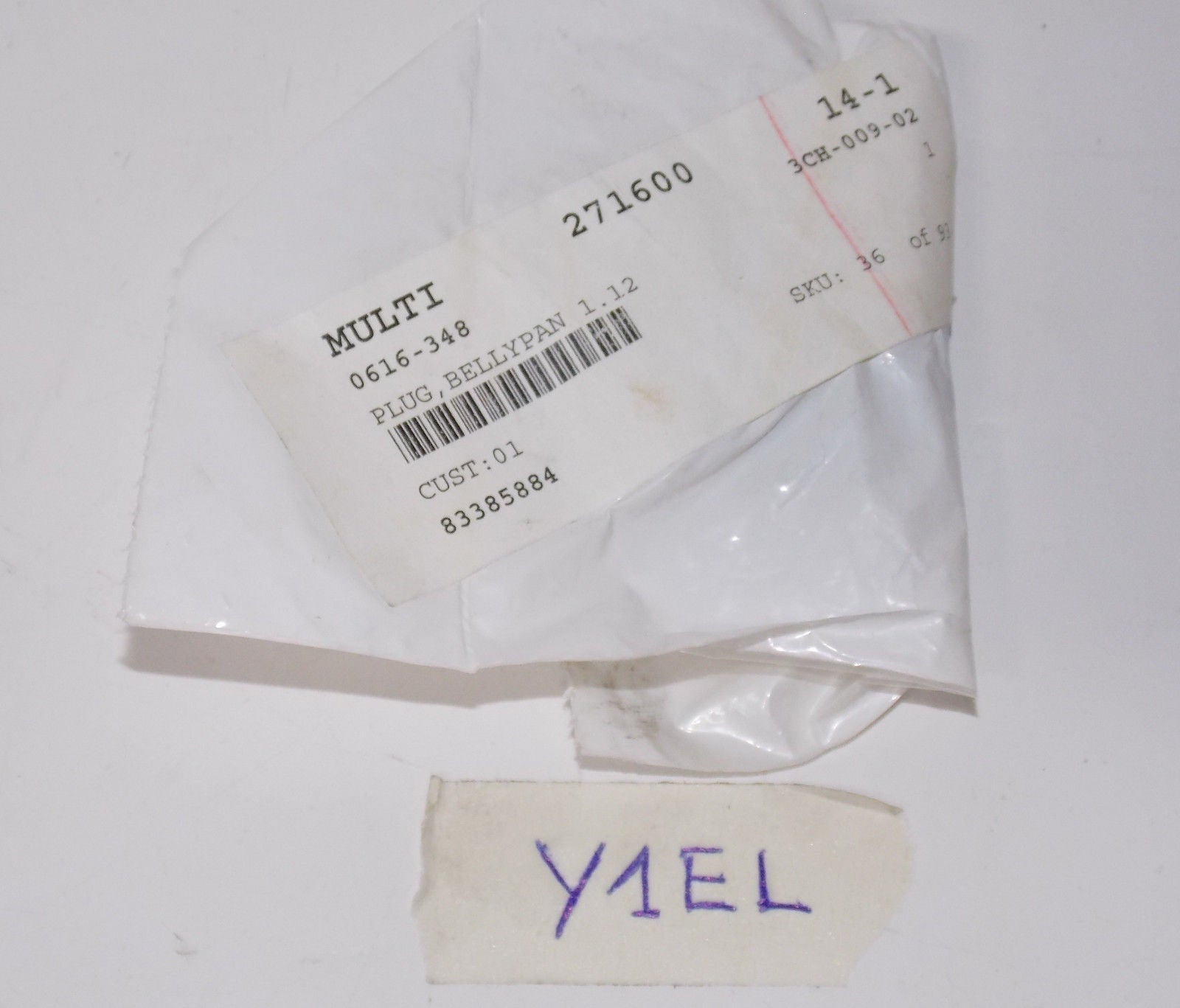 NOS ARTIC CAT BELLYPAN PLUG 0616-348 SNOW MOBILE - MotoRaider