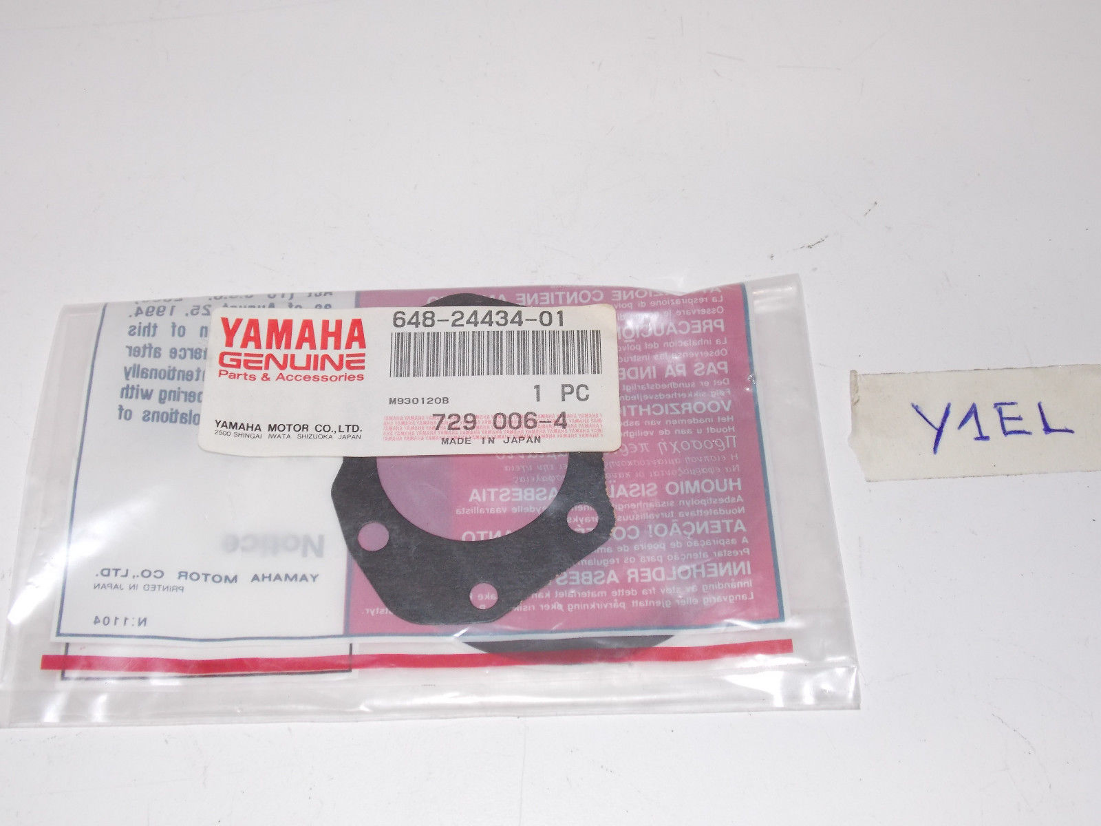 NOS YAMAHA  GASKET BODY 1984-06 648-24434-01 30ELN 50ETLN 25ESK 40ELRT C55TRT - MotoRaider