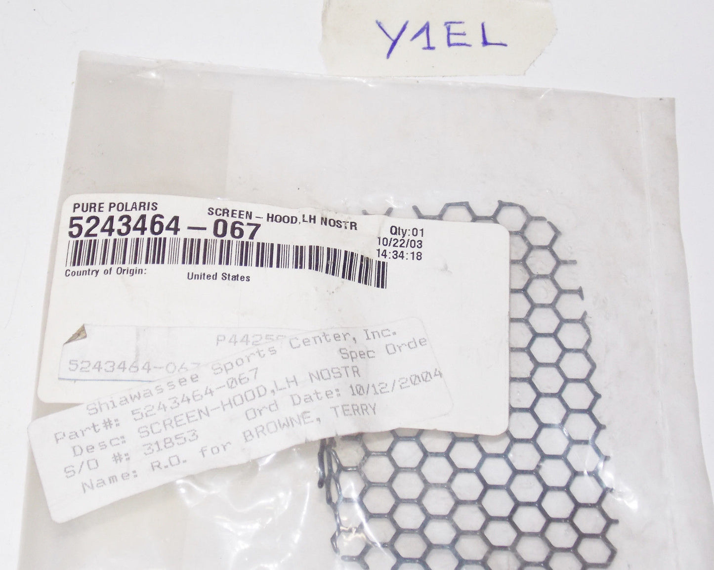 NOS POLARIS 440 500 600 700 8001999 2004 NOSTRIL SCREEN HOOD LH 5243464-067 - MotoRaider