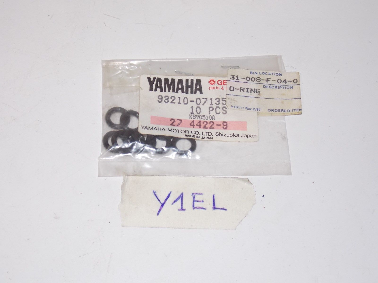 NOS YAMAHA  O-RING 1983-2011 93210-07135 TRI-MOTO RAPTOR 660R YFZ 450  TTR 225 - MotoRaider