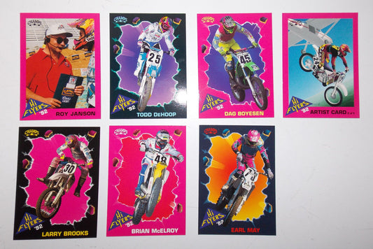 1992 MOTOCROSS CARDS JANSON DEHOOP BOYESEN BRROKS MCELROY MAY YAMAHA SUZUKI MX - MotoRaider