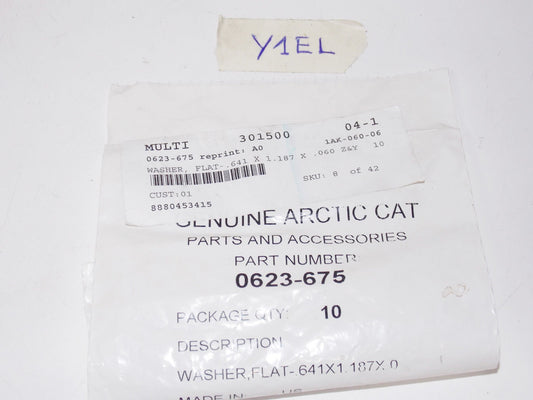 NOS GENUINE OEM ARCTIC CAT 0623-675 WASHER,FLAT-.641 X 1.187 X .060 SNOWMOBILE - MotoRaider