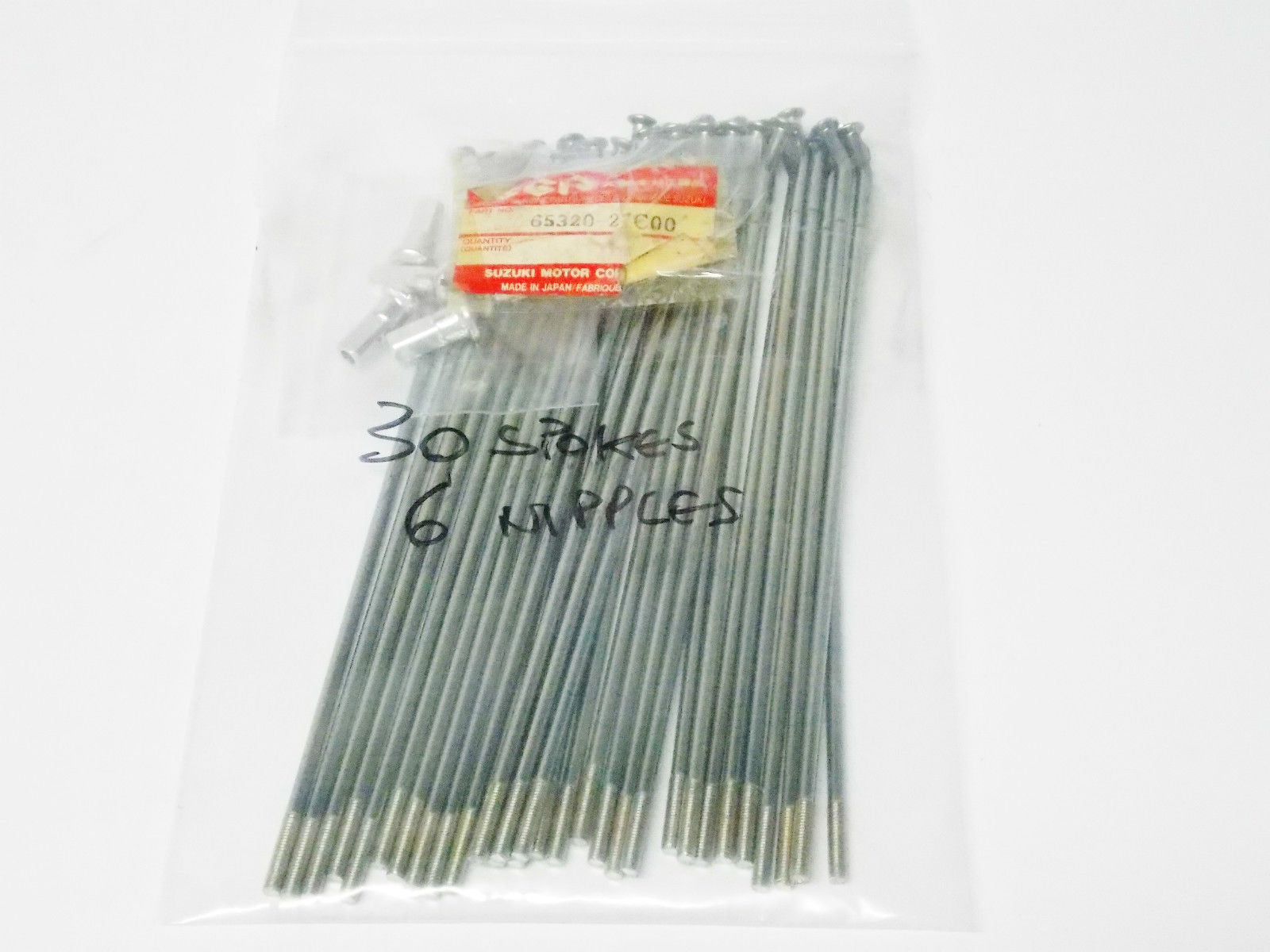 NOS NEW OEM SUZUKI 1989 1990 1991 REAR WHEEL SPOKE NIPPLE SET 65320-27C00 - MotoRaider