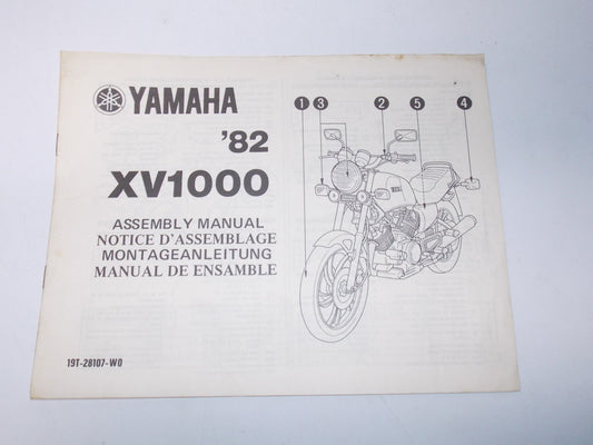 NEW YAMAHA 1982 XV1000 ASSEMBLY MANUAL SET UP BOOK PAMPHLET 19T-28107-W0 - MotoRaider