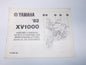 NEW YAMAHA 1982 XV1000 ASSEMBLY MANUAL SET UP BOOK PAMPHLET 19T-28107-W0 - MotoRaider