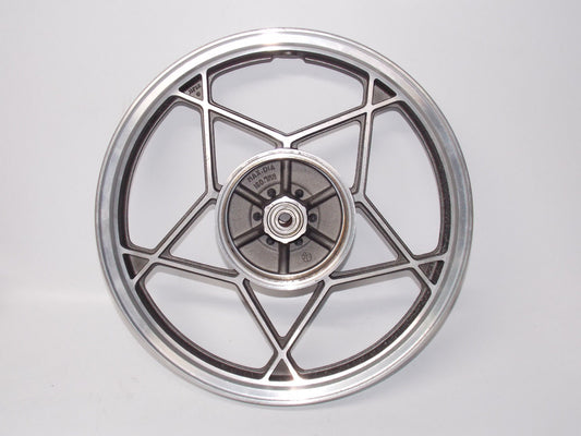 NEW 1980'S NOS 18" x 1.85 ENKEI BLACK ALLOY WHEEL FRONT SUZUKI TUBELESS JAPAN - MotoRaider