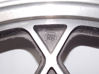 NEW 1980'S NOS 18" x 1.85 ENKEI BLACK ALLOY WHEEL FRONT SUZUKI TUBELESS JAPAN - MotoRaider