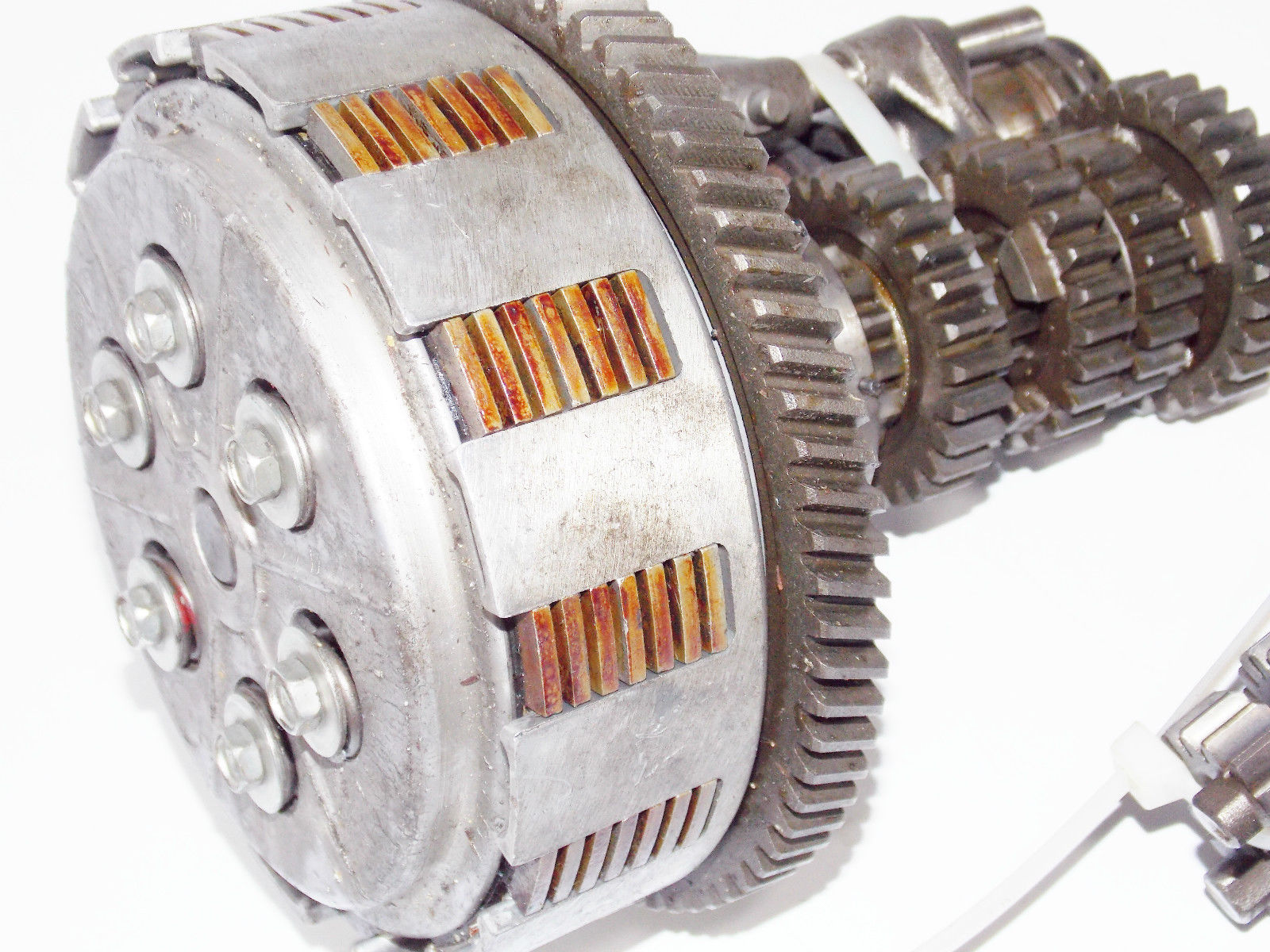 OEM 1980 SUZUKI GS450 TRANSMISSION CLUTCH ASSEMBLY MOTOR ENGINE GEARBOX GEAR - MotoRaider