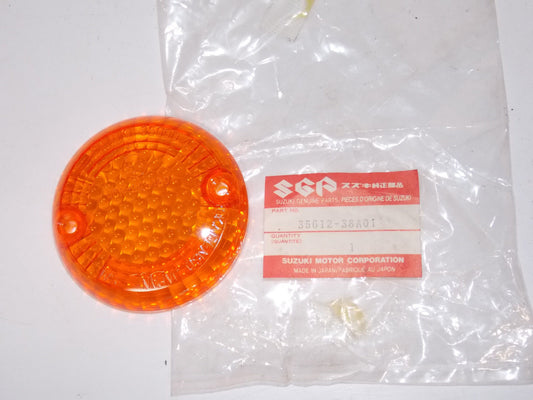 OEM NEW SUZUKI 1986 2011 LS650 VS1400 GSF400 GZ250 TURN SIGNAL LENS 35612-38A01 - MotoRaider