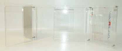 SUZUKI GSXR-750 DEALER SHOWROOM DISPLAY CLEAR PLEXIGAS H35" WITH BROCHURE POCKET - MotoRaider