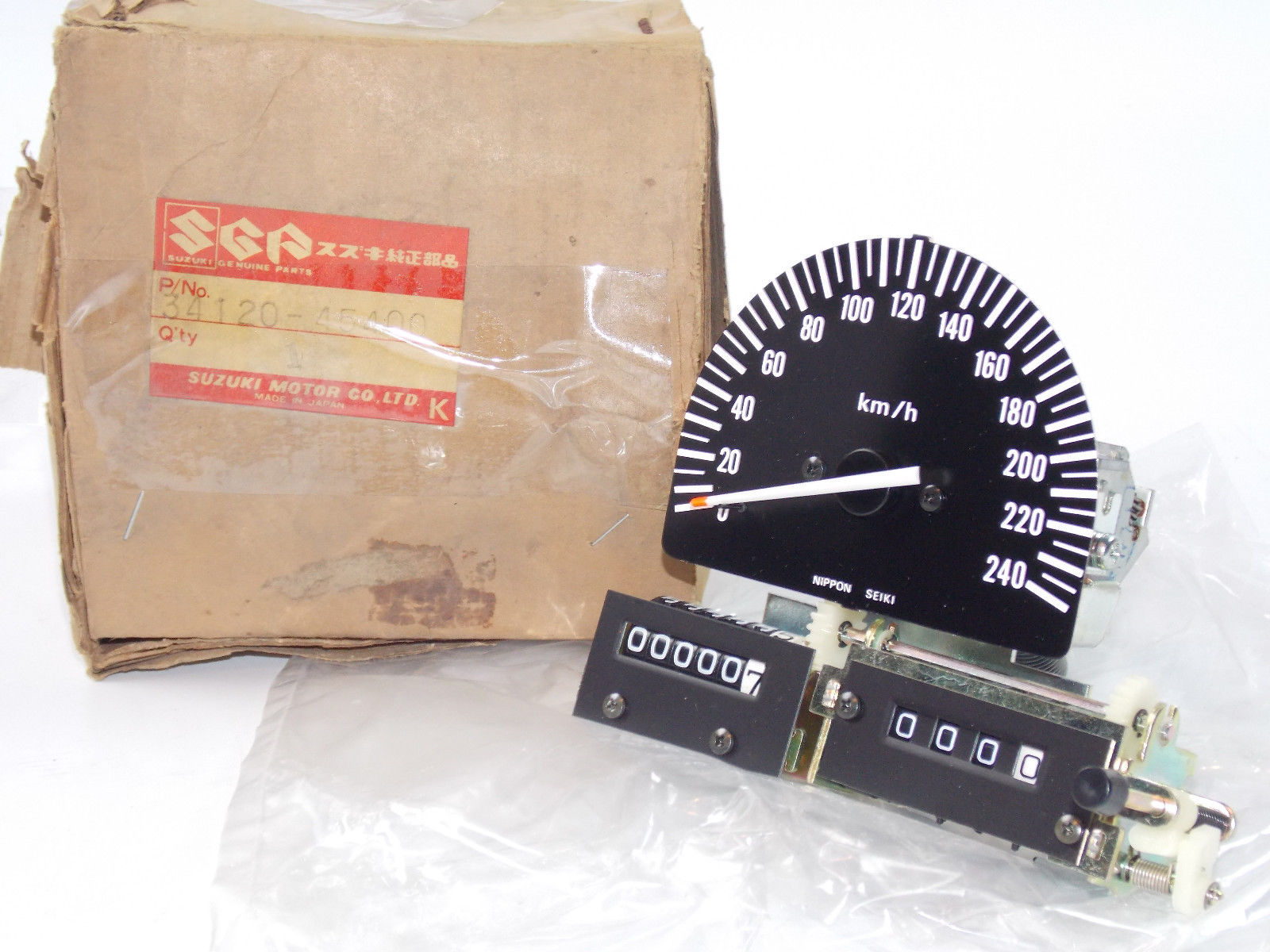 NOS SUZUKI 1980'S GS GT SPEEDOMETER SPEEDO MECHANISM IN KILOMETERS 34120-45400 - MotoRaider