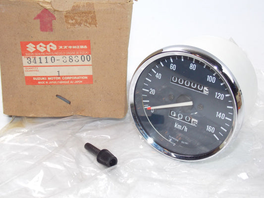 OEM SUZUKI 1985 1989 1991 1994 2001 GN250 SPEEDOMETER IN KILOMETERS 34110-38300 - MotoRaider