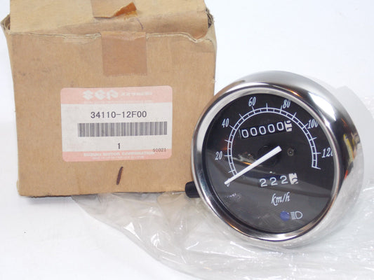 OEM NEW SUZUKI 1999 GZ125 MARAUDER SPEEDOMETER SPEEDO IN KILOMETERS 34110-12F00 - MotoRaider