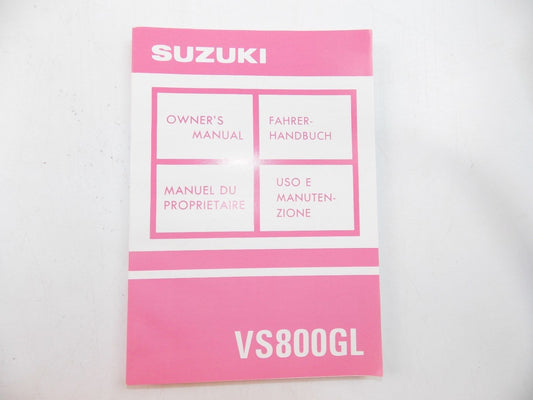 NEW SUZUKI 1992 OWNER'S MANUAL VS800 GERMAN FRENCH ITALIAN   99011-39A52-18R - MotoRaider