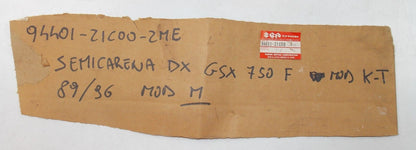 NOS SUZUKI 1991-1996 CROWLING COVER ASSY. GSX750  94401-21C00-2ME - MotoRaider
