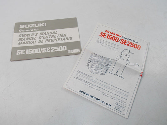 NEW SUZUKI 1981 OWNER MANUAL SE1500/2500 ENGLISH FRENCH ITALIAN 99011-90220-01D - MotoRaider