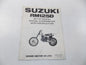 NEW SUZUKI 1982 SETUP MANUAL RM125D ENGLISH FRENCH GERMAN   99505-01193-011 - MotoRaider
