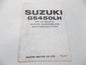 NEW SUZUKI 1987 SETUP MANUAL GS450LH ENGLISH FRENCH GERMAN 99505-01487-011 - MotoRaider