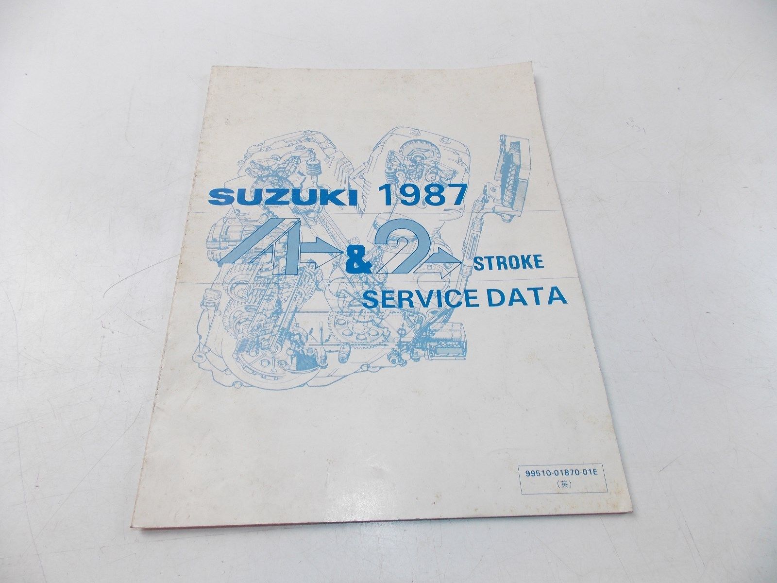 NEW SUZUKI 1987 SERVICE DATA MANUAL BOOK 4&2 STROKE ENGLISH  99510-01870-01E - MotoRaider