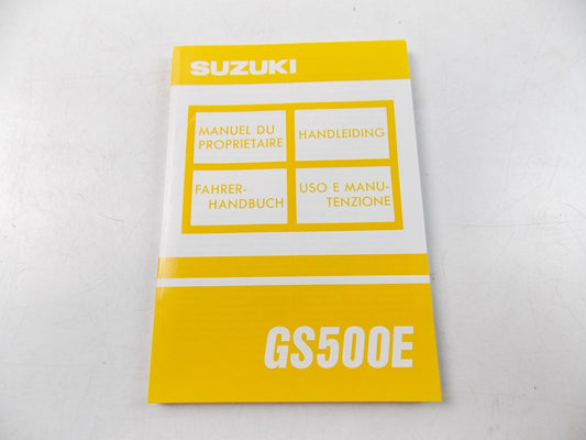 NEW SUZUKI 1992 OWNER'S MANUAL BOOK GS500E 99011-01D54-022 - MotoRaider