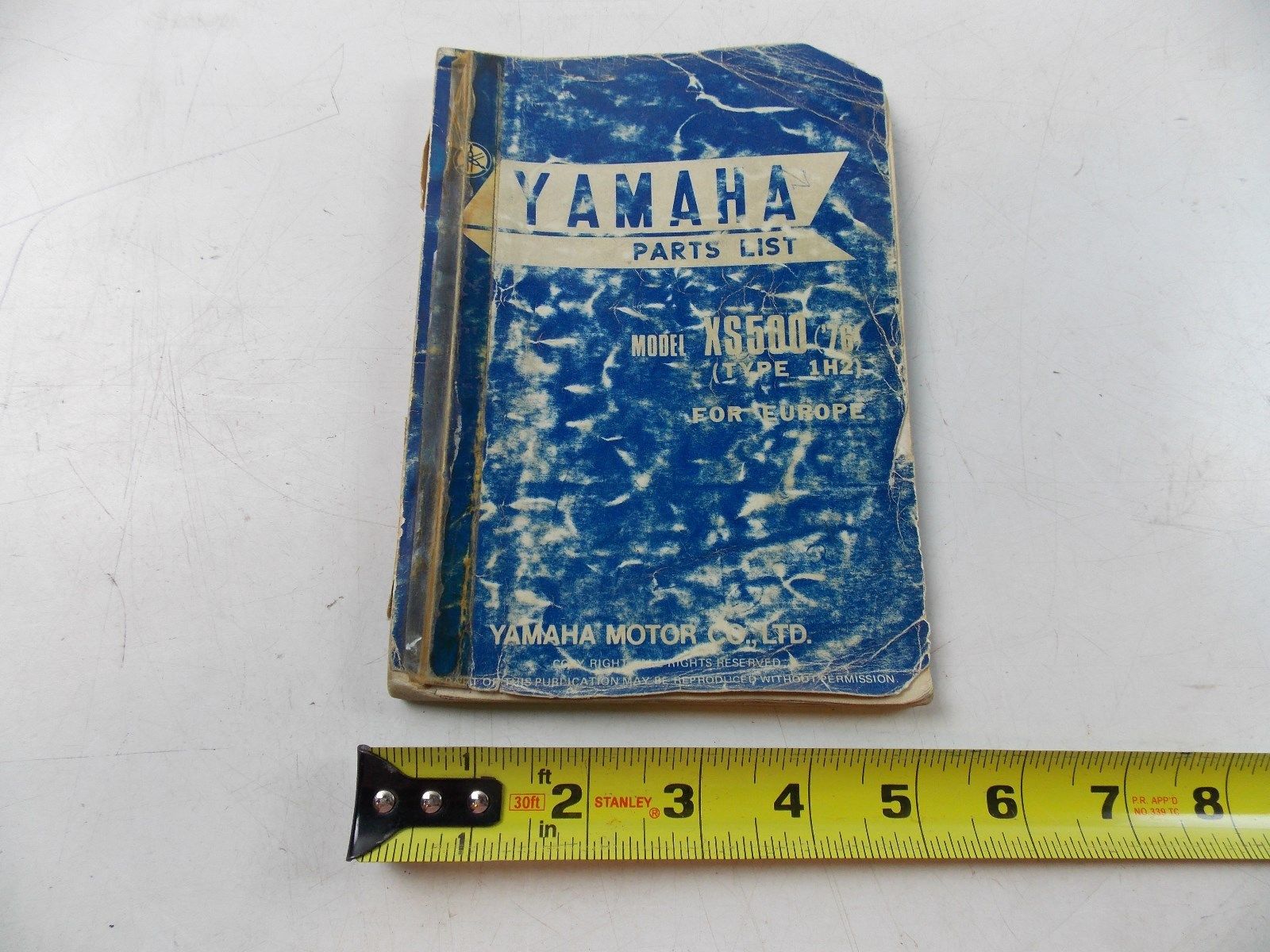 USED YAMAHA 1976 PARTS LIST MANUAL BOOK XS500 - MotoRaider