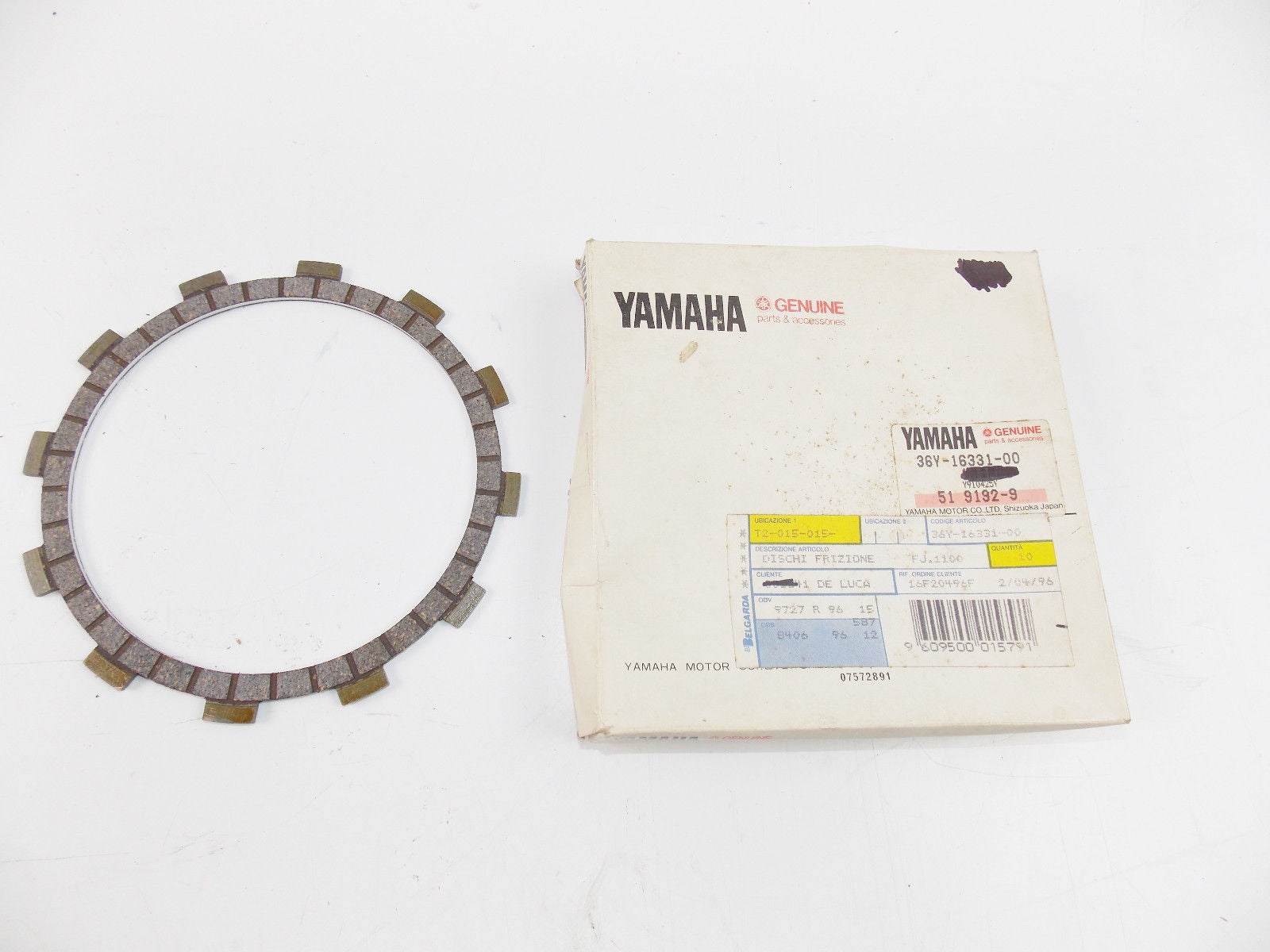 NOS OEM YAMAHA 1984 1985 1990 1993 FJ1100 FJ1200 CLUTCH FRICTION PLATE 36Y-16331 - MotoRaider