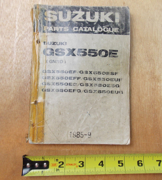 USED SUZUKI 1985-9  PARTS CATALOGUE  GSX550E/EF/ESF/EFF/EUF/EG 9900B-30042-011 - MotoRaider