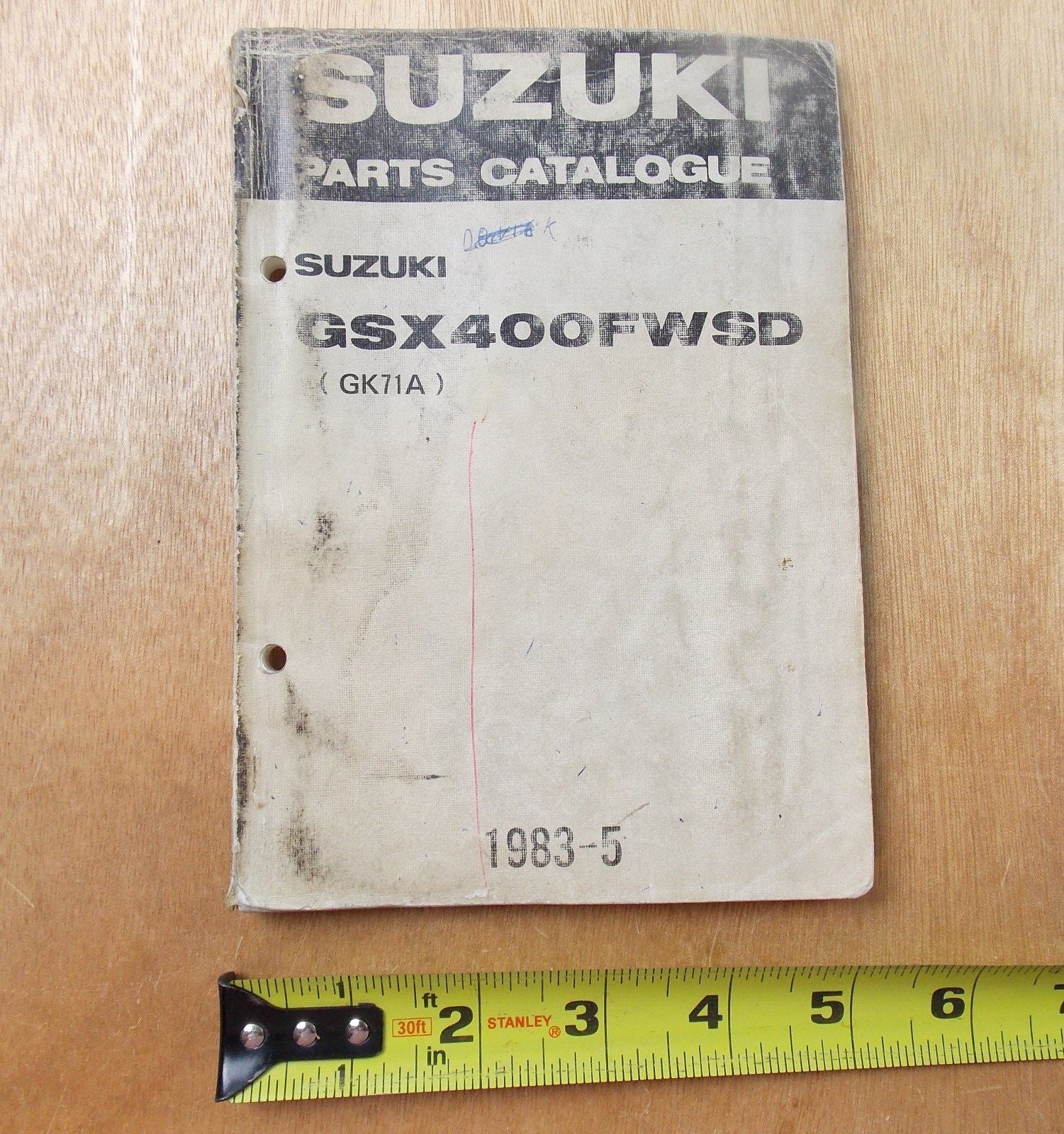 USED SUZUKI 1983-5 PARTS CATALOGUE BOOK GSX400FWSD  9900B-30013 - MotoRaider