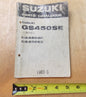 USED SUZUKI 1983-8 PARTS CATALOGUE BOOK  GS450SE/EE  9900B-30025 - MotoRaider