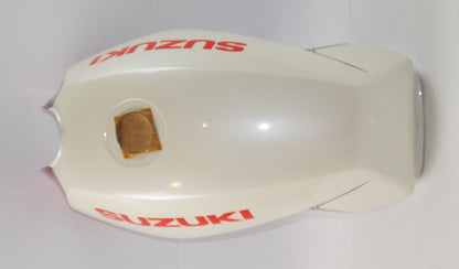 NEW NOS SUZUKI 1984 1985 1986 GS450 WHITE BURGUNDY GAS FUEL TANK 49100-44410-87P - MotoRaider