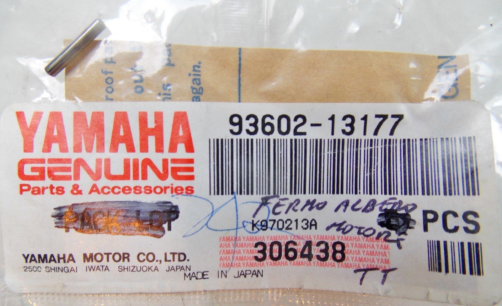 NOS YAMAHA 1981-2016 DOWEL PIN YFM350 TT350 XT225 BW200 TW200  93602-13177 - MotoRaider