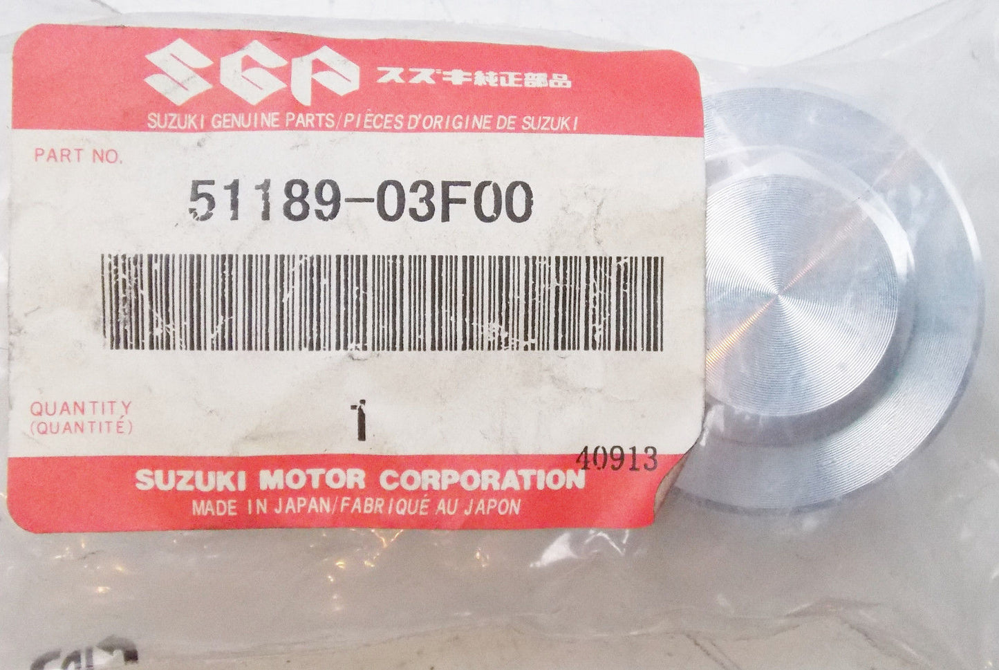 NOS SUZUKI 1998 1999 2000 2001 GSX750 GSX1200 FRONT FORK TOP BOLT 51189-03F00 - MotoRaider