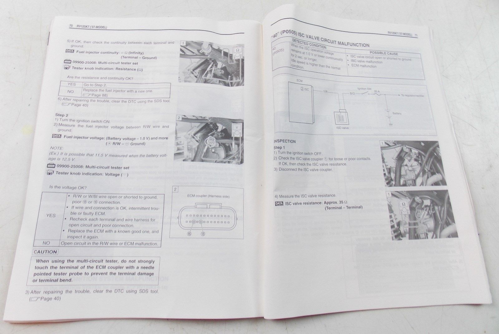 NOS SUZUKI SEPT. 2006 SUPPLEMENTARY SERVICE MANUAL RV125  99501-31150-01E - MotoRaider