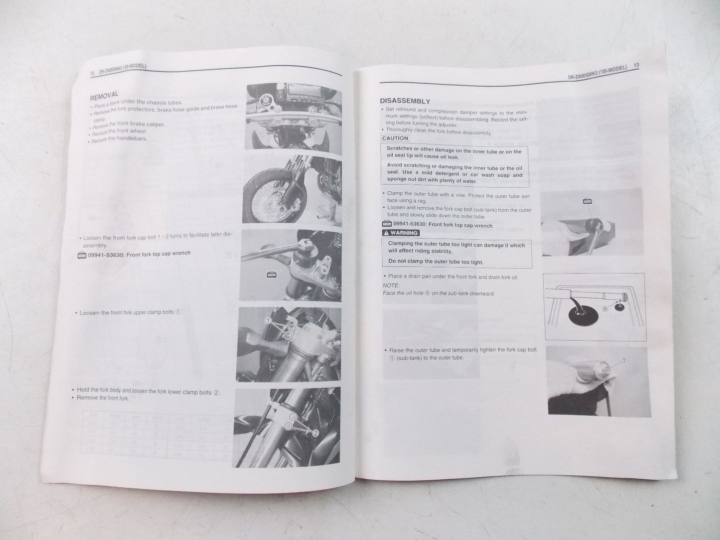 NOS SUZUKI DEC. 2004 SUPPLEMENTARY SERVICE MANUAL DR-Z400SM  99501-43110-01E - MotoRaider