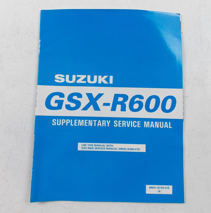 NOS SUZUKI DECEMBER 1997 SUPPLEMENTARY SERVICE MANUAL GSX-R600   99501-35150-01E - MotoRaider