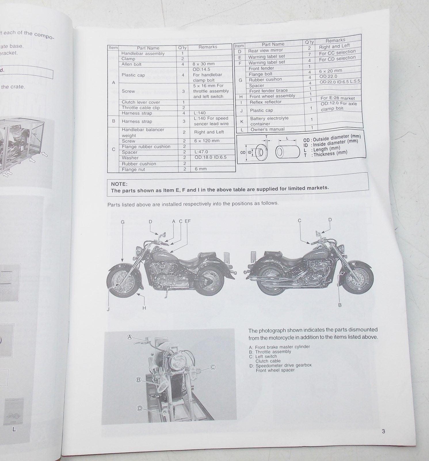 USED SUZUKI 2000 SET-UP MANUAL  VL800K1  99505-01161-011 - MotoRaider